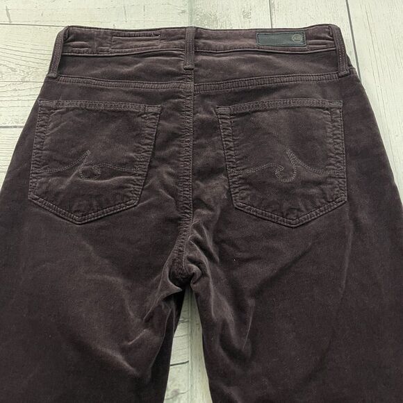 AG Adriano Goldschmied Women's 25R Plum Velvet High-Rise Stevie Ankle Pants - Picture 3 of 10